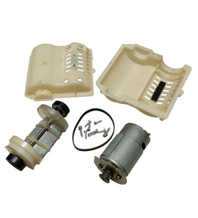 DC 12-24V Kutulu Güçlü Titreşim Motoru Kasnak Kayış Rulman Mil Sistemi Öğrenci Hobi Deney Seti - Demonte(Montesiz)