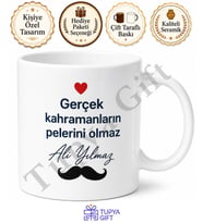 Süper Baba Yazılı Babalar Günü Hediyesi Özel Baskılı Kupa Bardak