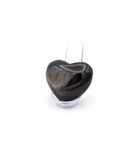 HAKİKİ DOĞAL KALP ŞEKLİNDE RAİNBOW OBSİDYEN TAŞI 116 GRAM
