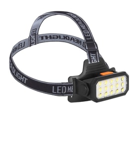 Şarjlı 15 LED Kafa Lambası Sarı ve Beyaz Işık Çok Modlu Güçlü Aydınlatma WT-652