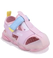 Vicco Live 332B525Y217 Pudra Ortopedik Günlük Işıklı Kız Çocuk Spor Sandalet