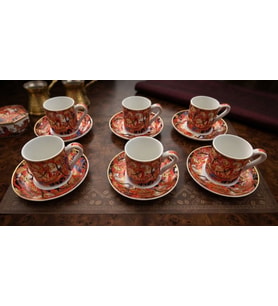 LAVİN HERMES MODEL 12 PARÇA PORSELEN KAHVE FİNCAN SETİ ( 6 kişilik )