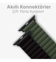 Silikon Kayış Manyetik Yapılı Düşmeyen Güçlü Kordon Bilekten Çift Taraflı mm için Uyumlu 42-44-45-46-49 Watch ile Apple Yeni