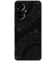 Tecno Camon 19 Pro Kılıf HD Desen Baskılı Kılıf - Siyah Mandala