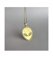 Gökdeniz 925 Unisex Model 925 Ayar Gold Alien Tasarım Gümüş Kolye