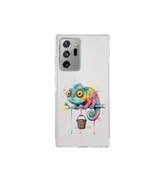 Samsung Galaxy Note 20 Ultra ile Uyumlu Splash Bukalemun Tasarımlı Şeffaf Silikon Kılıf