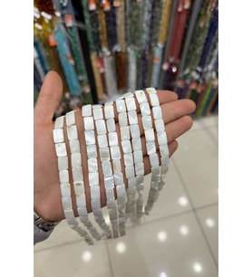 Sedef Taşı Dikdörtgen Kesim Parlak 10x15mm Doğal Taş Dizi