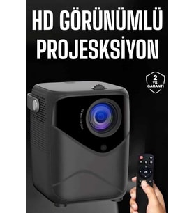 Mey İthalat® Yüksek HD Görünümlü Taşınabilir Projeksiyon Cihazı