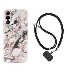 Tecno Pova Neo Kılıf Resimli Boyun Askılı İpli Desenli Silikon Colorfull Marble 2 1389
