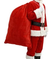Noel Baba Hediye Çuvalı Mega Boy (85X110 cm) (Kırmızı)