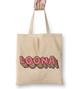 Kpop Girlgroup Loona Orbit Fandom Logo 01 Bez Çanta Uzun Saplı