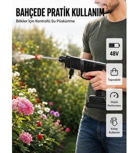 48V Şarjlı Basınçlı Yıkama Köpük Hazneli 2025 Model