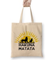 Hakuna Matata 01 Bez Çanta Uzun Saplı