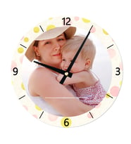 Cam Saat(20 cm)istenilen resim baskısıyla
