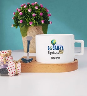 Coğrafya Öğretmenine Hediye Coğrafya Öğretmeni Kupa Bardak Kısa