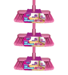 Eğik Sapli Yer Süpürgesi Üçlü Paket