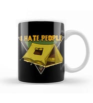 Funny I Hate People Camping Pun Kupa Bardak Porselen
