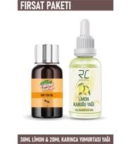 RC COSMETIC Tüy Azaltıcı ve Geciktirici Etkili Limon Kabuğu Yağı Serumu 30ml& Karınca Yumurtası Yağı 20ml