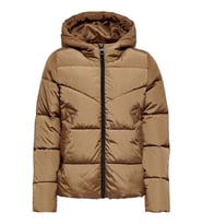 Only Kadın Mont Şişme Kapüşonlu Jacket - 15233427 (Kahverengi)