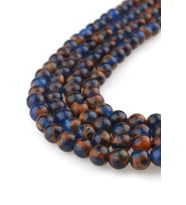 6 MM Lacivert Sarı Opal Akik Taşı Dizi - DZ4074-SL