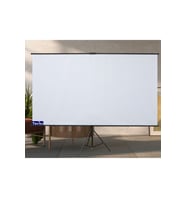 221x124 CM MAT BEYAZ-SİYAH TRİPOD AYAKLI TAŞINABİLİR VE DUVAR KULLANIMLI PROJEKSİYON PERDESİ