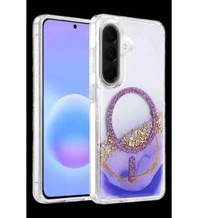 Onegif Galaxy A56 Lotus Simli Magsafe Kapak - Mor