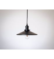 RİOLİGHT RETRO TEKLİ METAL SARKIT AVİZE ŞAPKA ÇAPI: 28CM (Siyah)