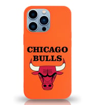 Apple iPhone 13 Pro  Lansman Kılıf Chicago Bulls Tasarımlı Altı Kapalı İçi Kadife Kaplı  Kapak (Şeffaf)