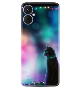 Tecno Spark 9T Kılıf Silikon Desen Özel Seri Window Cat 1787