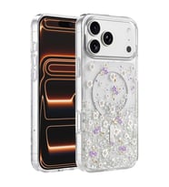 Onegif Apple İphone 17 Pro Max Misk Simli Magsafe Kapak - Desen 2