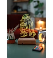 Star Wars R2d2 Droid/Robot 16 Renk Kumandalı 3D Gece Lambası