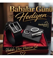 Hakiki Deri Cüzdan Kemer Clipper Çakmak Lüks Erkek Hediye Seti - Sevgiliye Arkadaşa Babaya Özel Premium Kombin