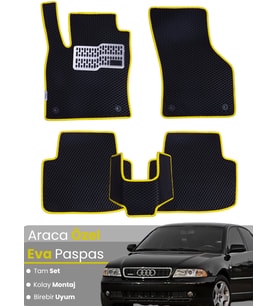 AUDİ A4 SEDAN (1994-2001) Uyumlu EVA Paspas Tam Set–Araca Özel,Su Geçirmez,Kolay Montaj