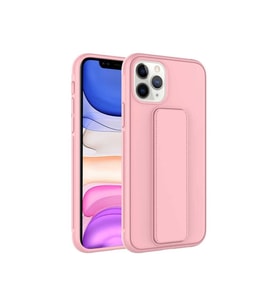 Apple iPhone 11 Pro Uyumlu Kılıf Zore Qstand Kapak (Pembe)