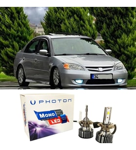 Honda Civic Vtec 2 ES7 Led Xenon Uzun Far Ampulü HB3 Mono Yeni Seri Beyaz 2004-2006