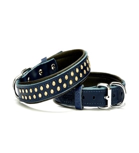 Konforlu Deri  Kristal Taşlı Köpek Boyun Tasması 2 x 28-34 cm Mi