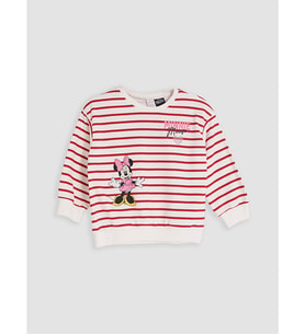 LCW Kids Kırmızı Minnie Mouse Baskılı Sweatshirt