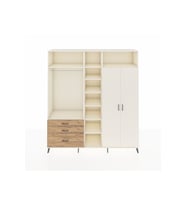 Hyperion Dolap 10 Raflı 3 Çekmeceli 2 Askılı 220x44x243 Aytaşı-Aytaşı/Çam
