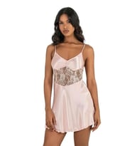 Arias Closet Somon Kısa Saten Gecelik 8239