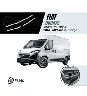 Fiat Ducato Krom Ön Panjur 3 Parça 2014-2021 arası Paslanmaz Çelik