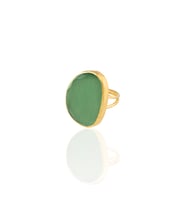 Kadir Jewellery 22 Ayar Altın Kaplama Kadın Fosil Taşlı Yüzük