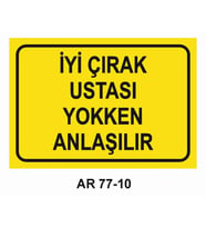 İŞ GÜVENLİĞİ UYARI LEVHASI 1 ADET PVC 21 X 29CM