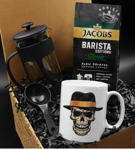 Özel Tasarımlı Kupa & Jacobs Barista Filtre Kahve & French Press Hediye Seti