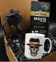 Özel Tasarımlı Kupa & Jacobs Barista Filtre Kahve & French Press Hediye Seti