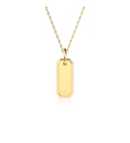 Minik Külçe Tasarım Altın Kaplama Gümüş Kolye (Gold)