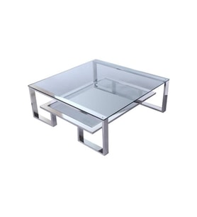 Labarna Gümüş Metal Orta Sehpa