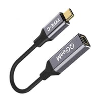 Telefon, Bilgisayar ve TV için Type-C ve Mini Display Dönüştürücü 4K 60Hz Görüntü Aktarımı Kablosu (Siyah)