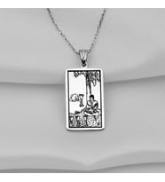 Gümüş  Four of Cups Tarot Kolye