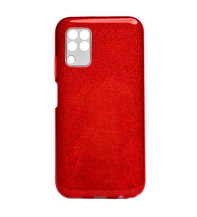 Huawei P40 Lite Kılıf Simli Parlak Shining Kapak (Kırmızı)
