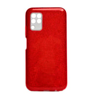 Huawei P40 Lite Kılıf Simli Parlak Shining Kapak (Kırmızı)